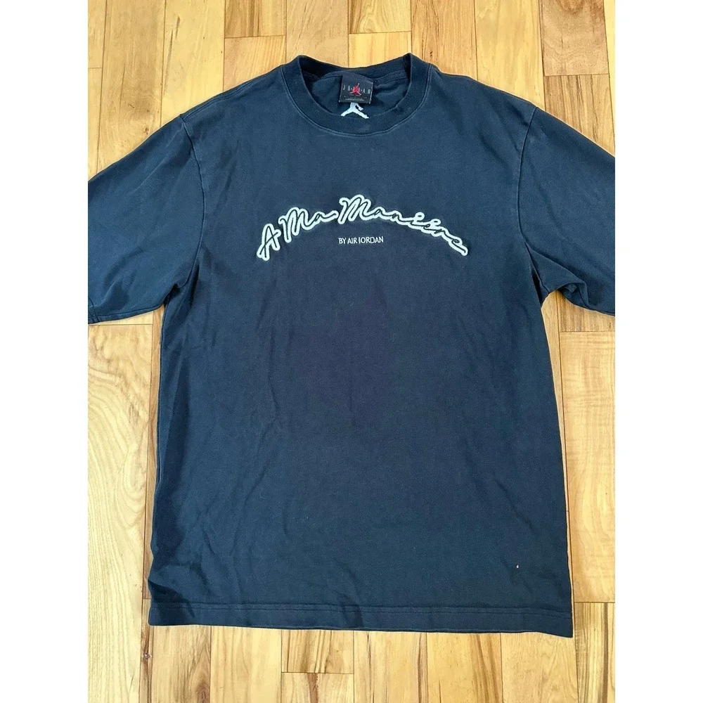 Air Jordan A Ma Maniere Short Sleeve T-Shirt Black FN0609-010 Men's Small